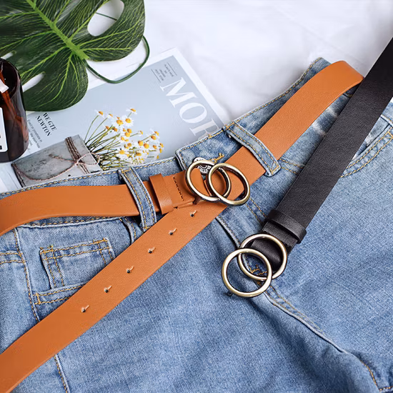 Cinturón de moda retro para mujer dama con hilo de cera y cornetas de vidrio, cuentas de resina Bl