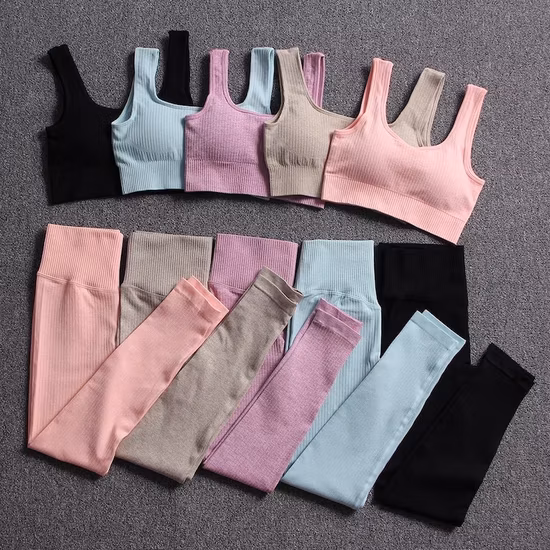 Ropa respirable de la aptitud del entrenamiento de moda de la ropa privada del gimnasio de la marca que corre la yoga de encargo Dri